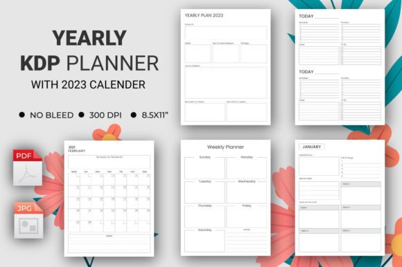 2023 Yearly Planner - KDP Interior: Your Ultimate Organizational Tool