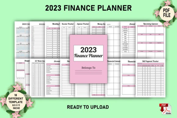 Editable 2023 Finance Planner for KDP