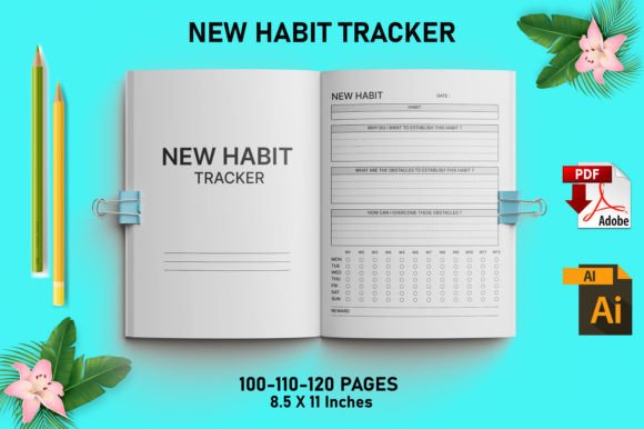 Editable New Habit Tracker for KDP: A Comprehensive Tool for Self-Improvement
