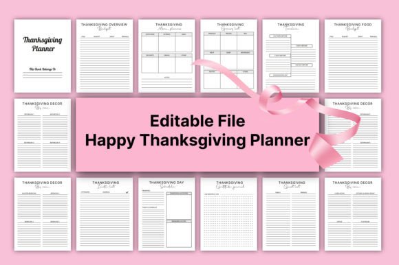 Editable Thanksgiving Planner for KDP: A Comprehensive Tool for Your Holiday Planning