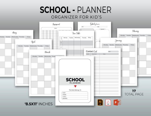 Empower Your Academic Year with the School Planner – KDP Interior