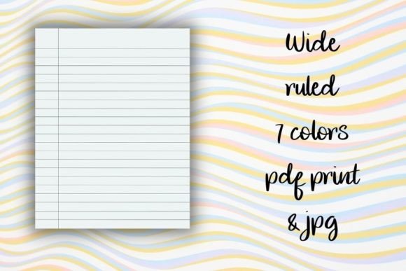 Exploring the Versatility of Wide Ruled Notebook Pages in 7 Vibrant Colors