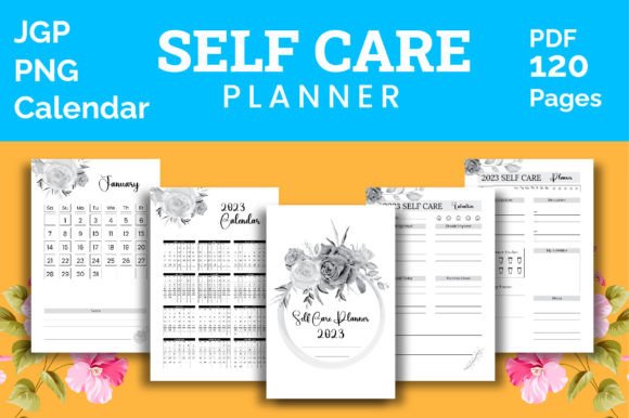 Self Care Planner 2023 Floral Decorated: A Tool for Mindful Living