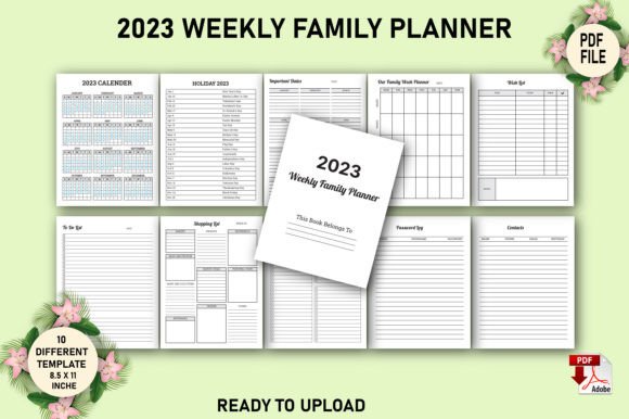 Streamline Your Family's Schedule with the Editable 2023 Weekly Family Planner