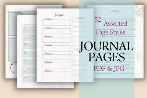 Unlock Creativity with 52 Assorted Journal Pages