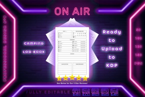 Unlock Your Camping Memories with the Full-Edit Camping Log Book Interior KDP